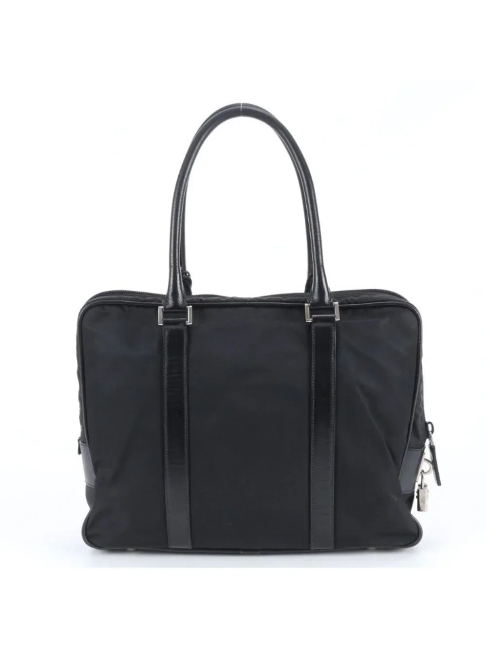 Prada Tessuto Nylon Leather Tote Shoulder